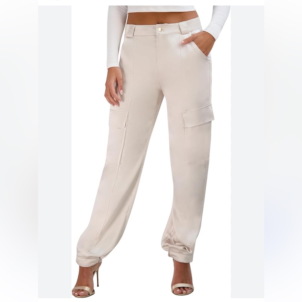 Banana Republic Cream Cargo Trouser Pant Size 6
